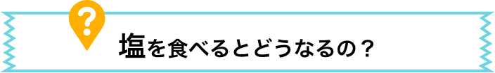 塩を食べるとどうなるの？