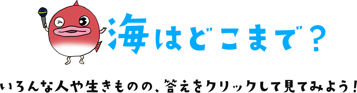 海はどこまで？いろんな人や生きものの、答えをクリックして見てみよう！