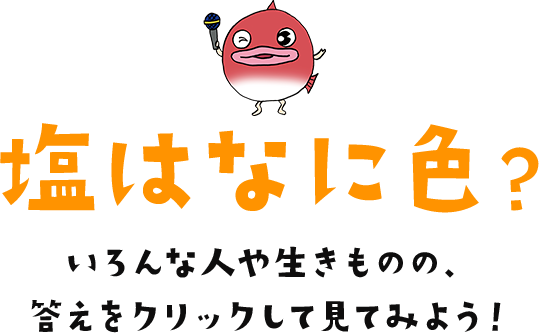 塩はなに色？いろんな人や生きものの、答えをクリックして見てみよう！